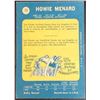Image 2 : 1969-70 O-PEE-CHEE HOWIE MENARD ROOKIE CARD