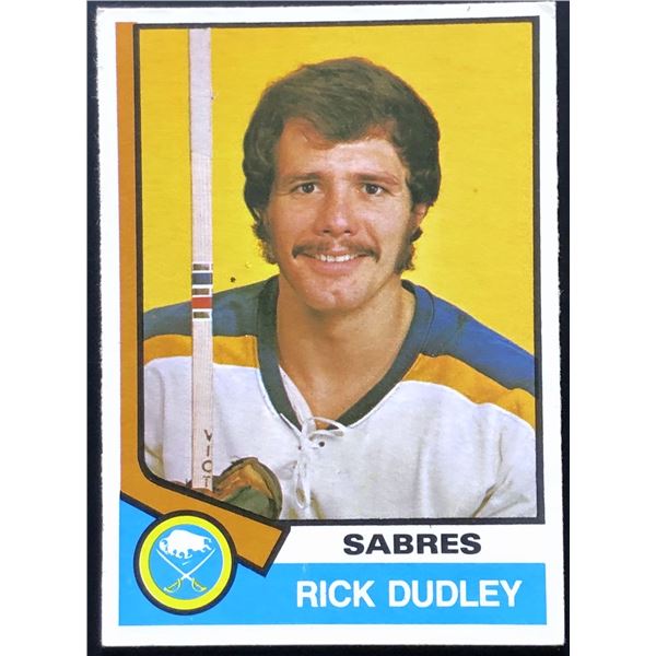 1974-75 O-PEE-CHEE RICK DUDLEY ROOKIE CARD