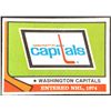 Image 1 : 1974-75 O-PEE-CHEE WASHINGTON CAPITALS