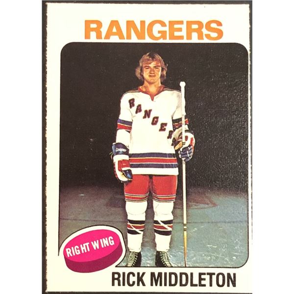 1975-76 O-PEE-CHEE RICK MIDDLETON (HOF) ROOKIE CARD