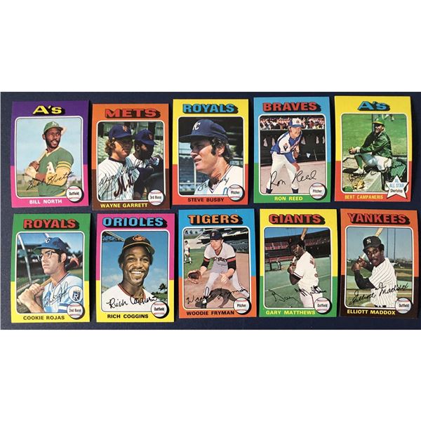 1975 TOPPS BASEBALL MINIS - 10 CARDS