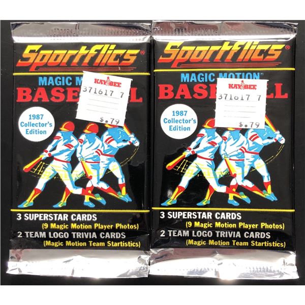 1987 SPORTS FLICS BASEBALL FOIL PACKS (2)