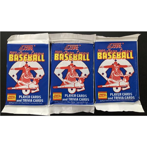 1989 SCORE BASEBALL CELLO PACKS (3)