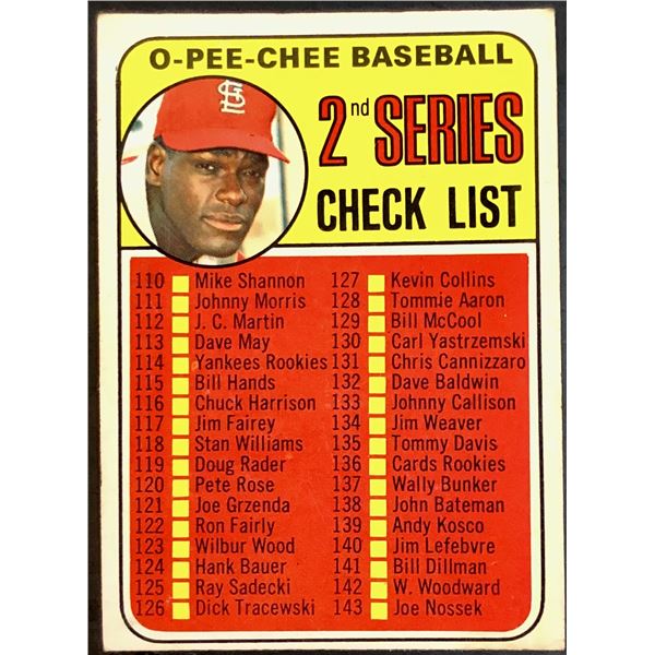 1969 O-PEE-CHEE BOB GIBSON (HOF) - ERROR CARD