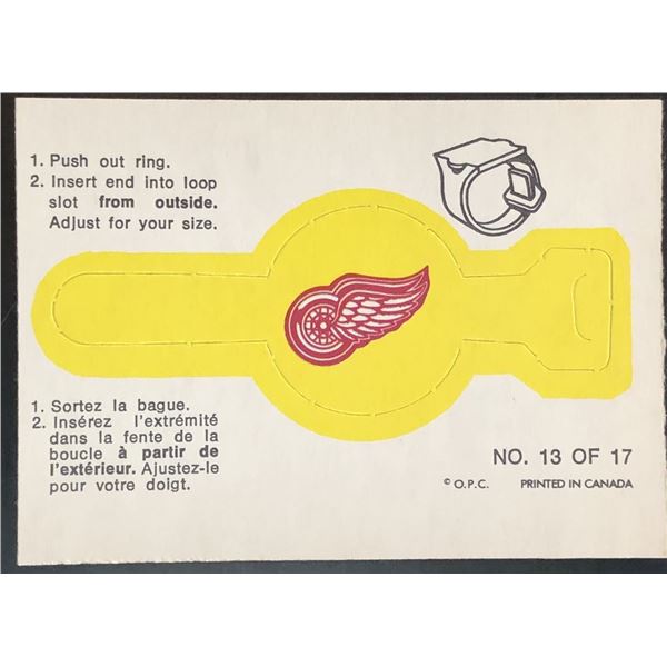 1973-74 O-PEE-CHEE DETROIT RED WINGS INSERT RING