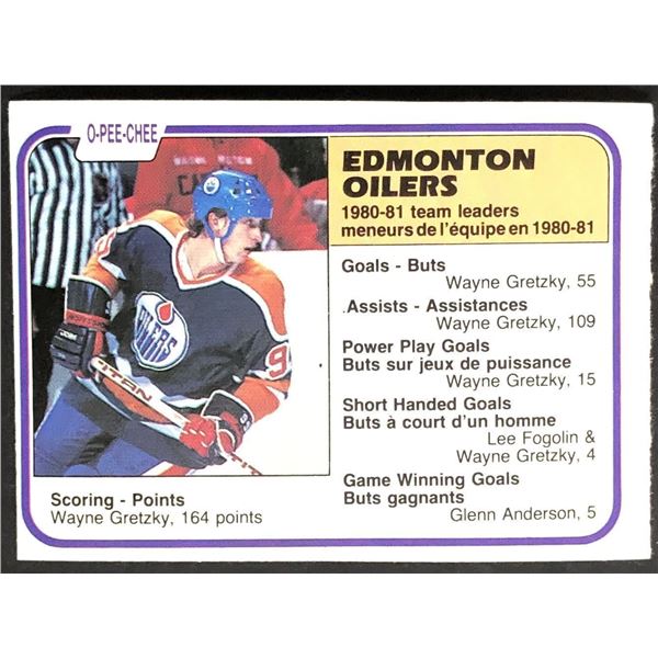 1981-82 O-PEE-CHEE WAYNE GRETZKY (HOF) TL