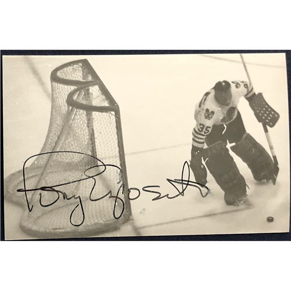 TONY ESPOSITO (HOF) J.D. McCARTHY SIGNED POSTCARD
