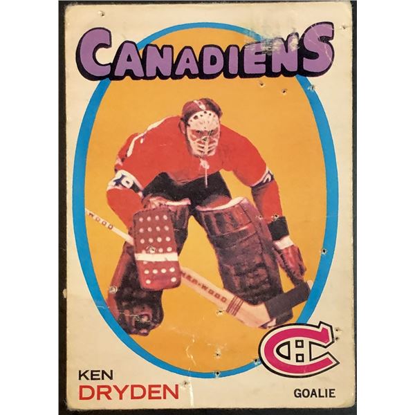 1971-72 O-PEE-CHEE KEN DRYDEN (HOF) ROOKIE CARD