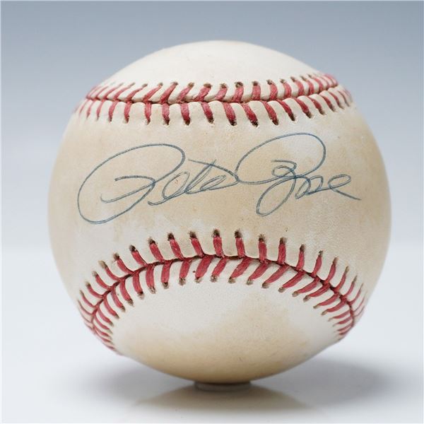 Pete Rose Autographed Baseball and Photo Display
