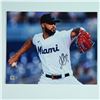 Image 1 : Sandy Alcantara Signed 8x10 Photo, Miami Marlins
