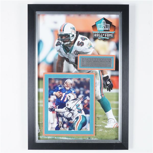 Zach Thomas Miami Dolphins Display, Signed