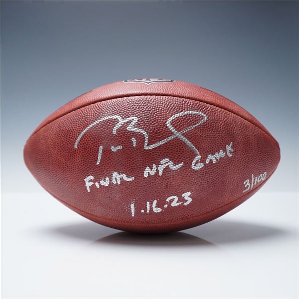 Tom Brady Final NFL Game Autographed Football