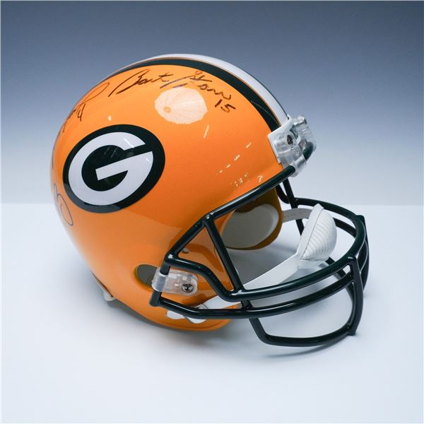 Green Bay Packers Helmet Signed by Bart Starr, Brett Favre & Aaron Rodgers