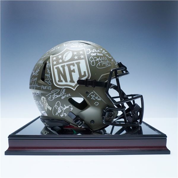 NFL Hall of Fame Multi-Signed Riddell Salute to Service Helmet