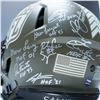 Image 5 : NFL Hall of Fame Multi-Signed Riddell Salute to Service Helmet