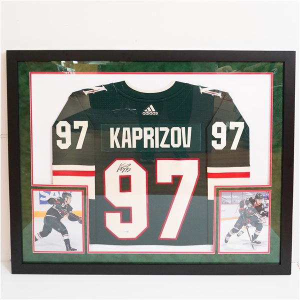 Kirill Kaprizov Minnesota Wild Jersey Display, Signed