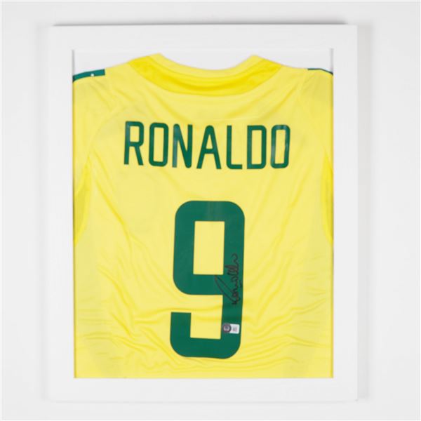Brazil National Team Jersey Signed by Ronaldo with Beckett Authentication