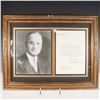Image 1 : Harry Truman Signed Letter and Portrait, 1947