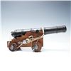 Image 5 : Naval Ship Cannon Model with Wood and Metal Construction