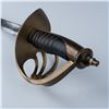 Image 7 : Brass-Hilted Sword with Leather Handle and Scabbard