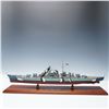 Image 2 : KMS Bismarck Scale Model Battleship on Wooden Base