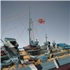 Image 7 : KMS Bismarck Scale Model Battleship on Wooden Base