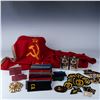 Image 1 : Soviet Memorabilia Including Flag, Patches, and More