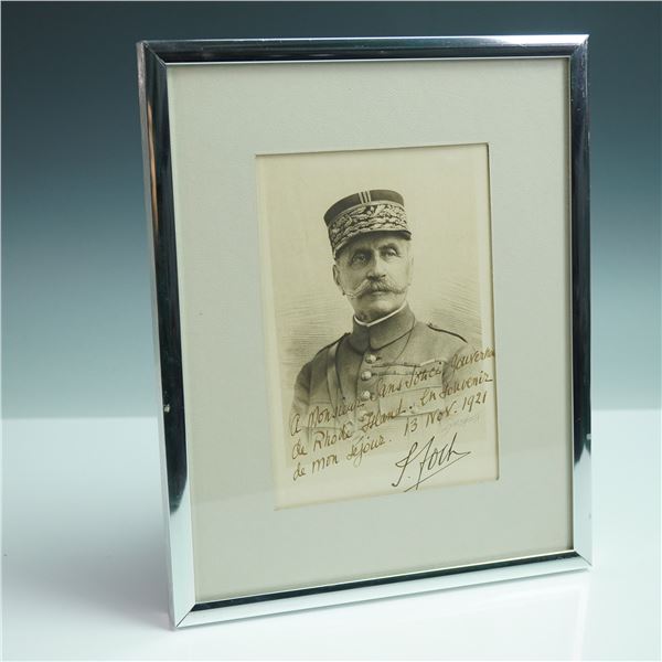 Marshal Ferdinand Foch Signed Photograph, Dated 1921