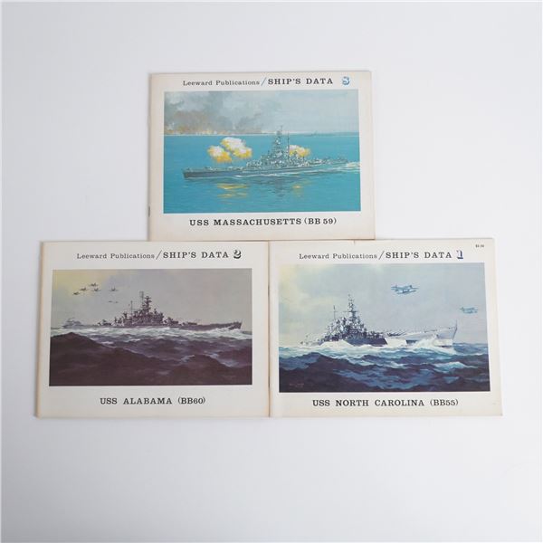 3pc WWII Battleship Data Book Collection