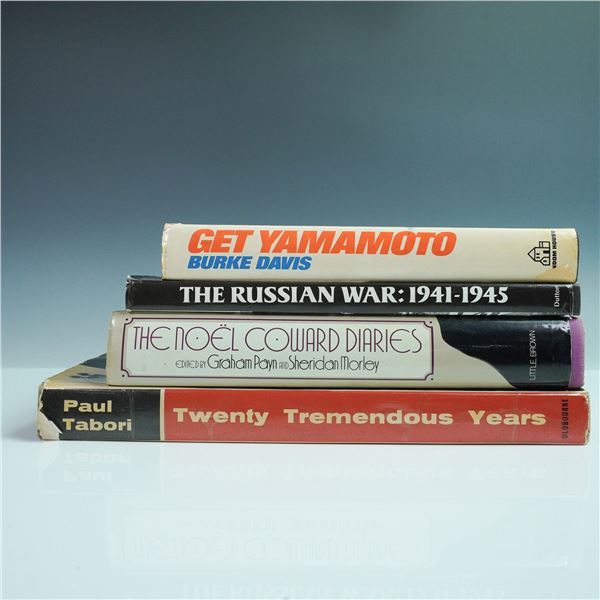 4pc Hardcover Books on War and A Biography