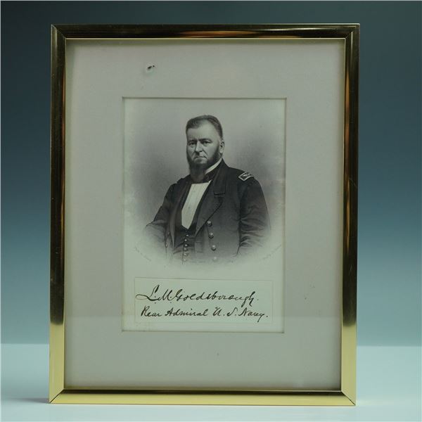 Portrait of Rear Admiral L. M. Goldsborough with Autograph