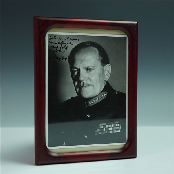 Framed Autographed Photo of Major General Sir Francis de Guingand