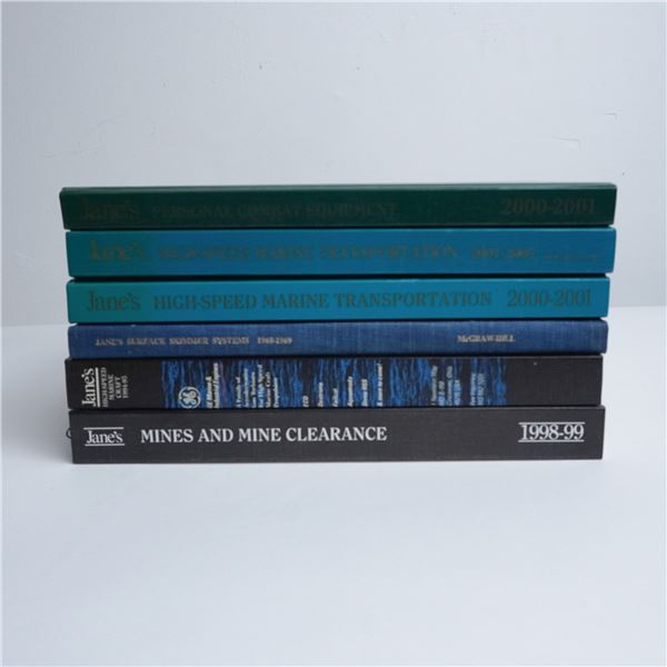Set of 6 Jane Military Reference Books, Various Editions