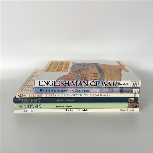 6 Harcover Books on Maritime and Naval History