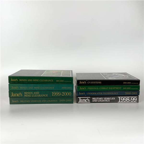 8 Jane Defense Reference Books Military Equipment, Logistics