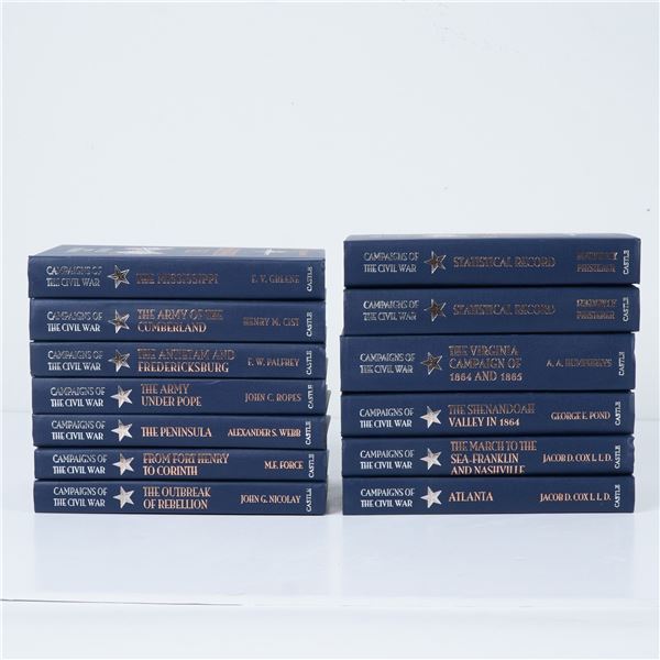 13pc Campaigns of the Civil War Hardcover Book Set