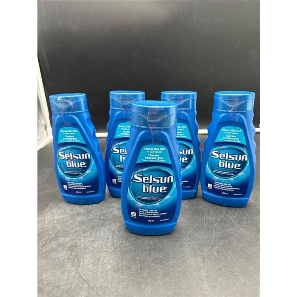 Lot of 5 Selsun Blue 300 ml Bottles for Normal to Oily Hair