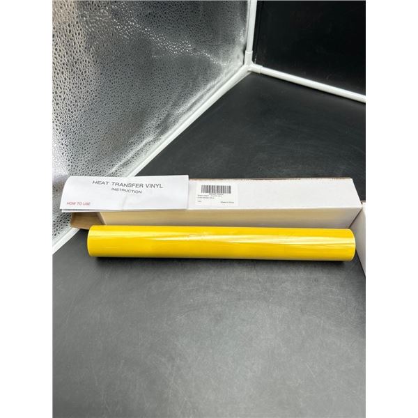 Sileelis Yellow Heat Transfer Vinyl Roll, Measuring 12in x 8ft