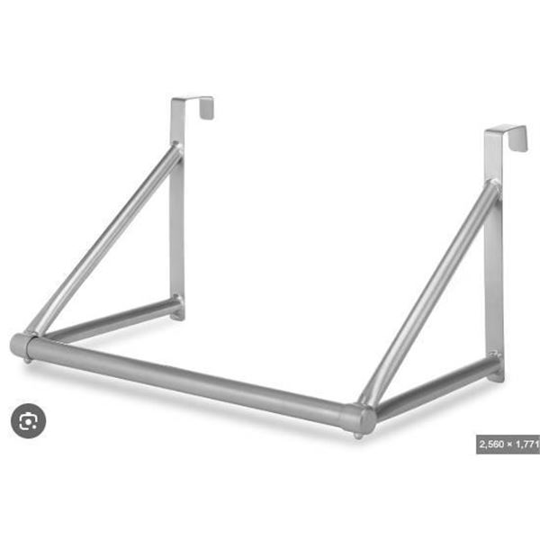 Whitmor Over The Door Closet Rod, Silver Finish, 18 x 10 x 10 in