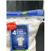 Image 2 : Hanes Boys’ Tagless Crew T-Shirts, 4-Pack, Size S/P
