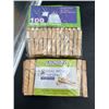 Image 1 : Lot of Wood Clothespins: 100-Count and 36-Count Sets