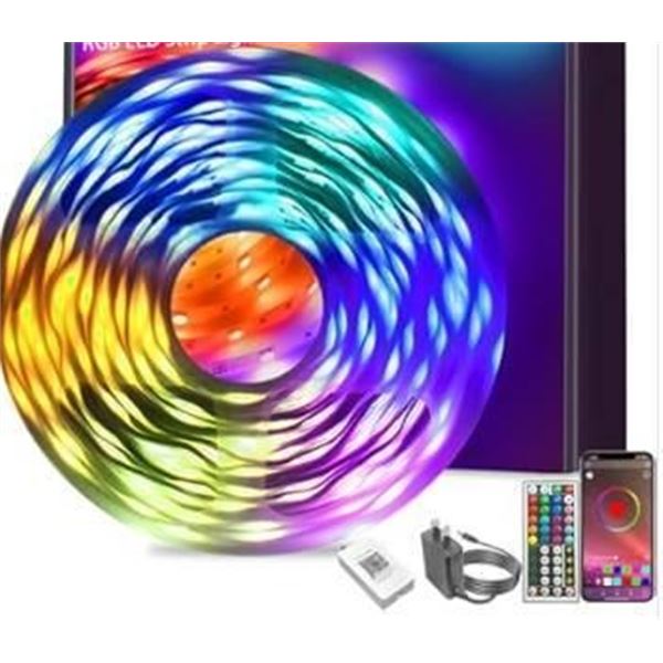 Ksipze RGB LED Strip Light With Remote and Power Adapter