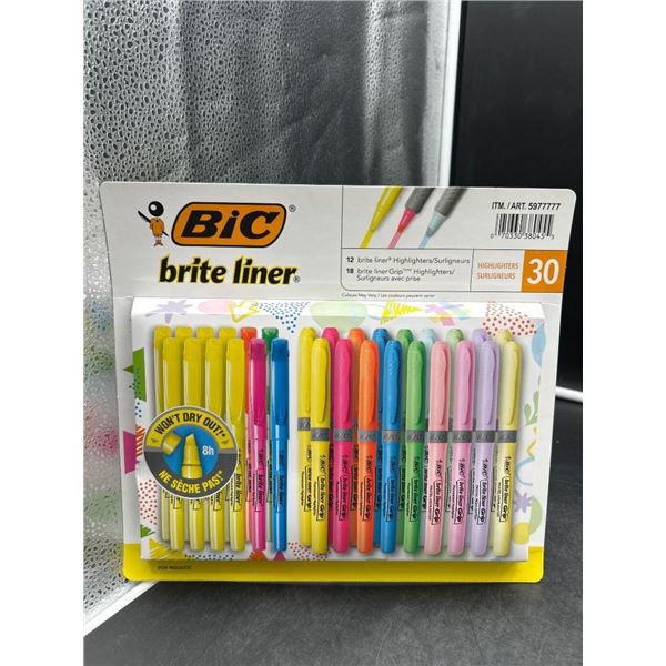 BIC Brite Liner Highlighter Assortment, 30-Count