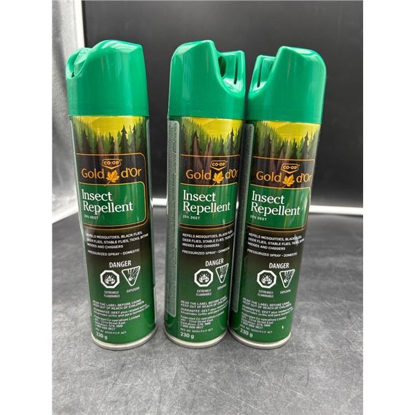 Co-op Gold Insect Repellent 25 % DEET Aerosol Can, 230g x 3