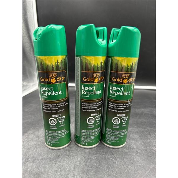 Co-op Gold Insect Repellent 25 % DEET Aerosol Can, 230g x 3