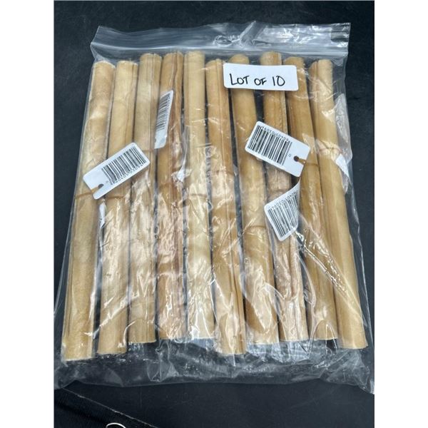 Lot of 10 Compressed Rawhide Dog Chews,