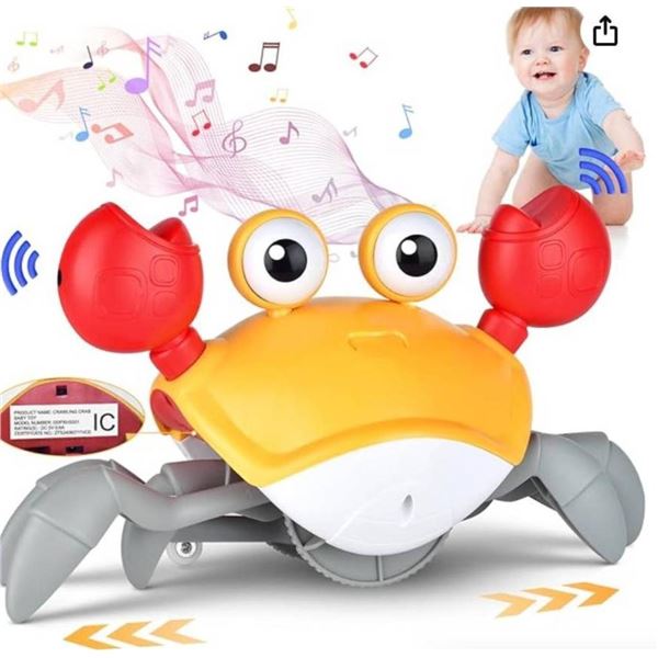Electric Induction Cute Crab Toy with Light and Sound Features