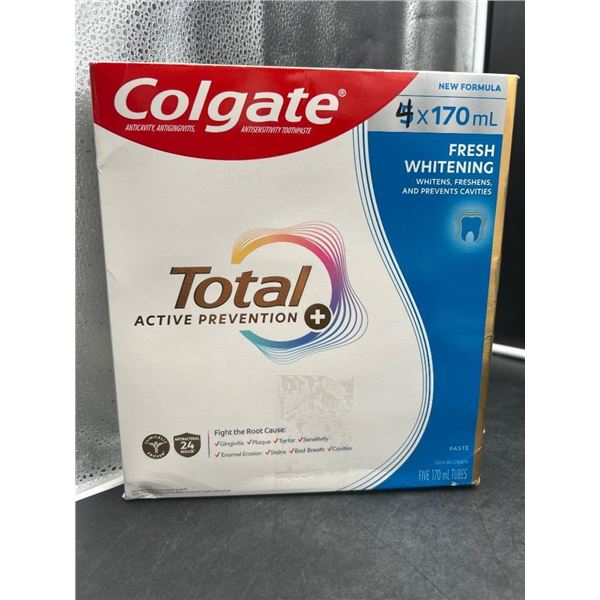 Colgate Total Active Prevention Fresh Whitening 4 x 170 mL Toothpaste