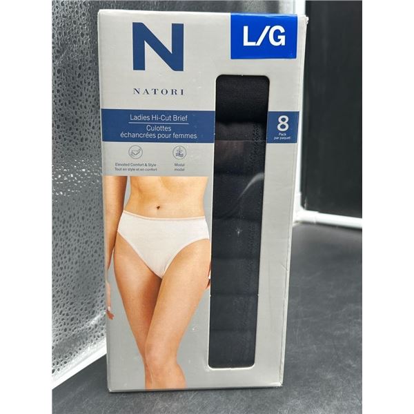 Natori Ladies Hi-Cut Briefs L/G Size, Pack of 8