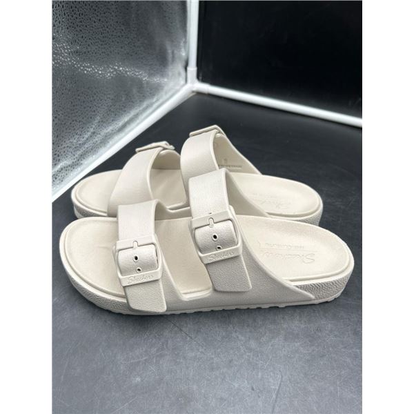 Skechers Beige Buckle Strap Sandals Size 6